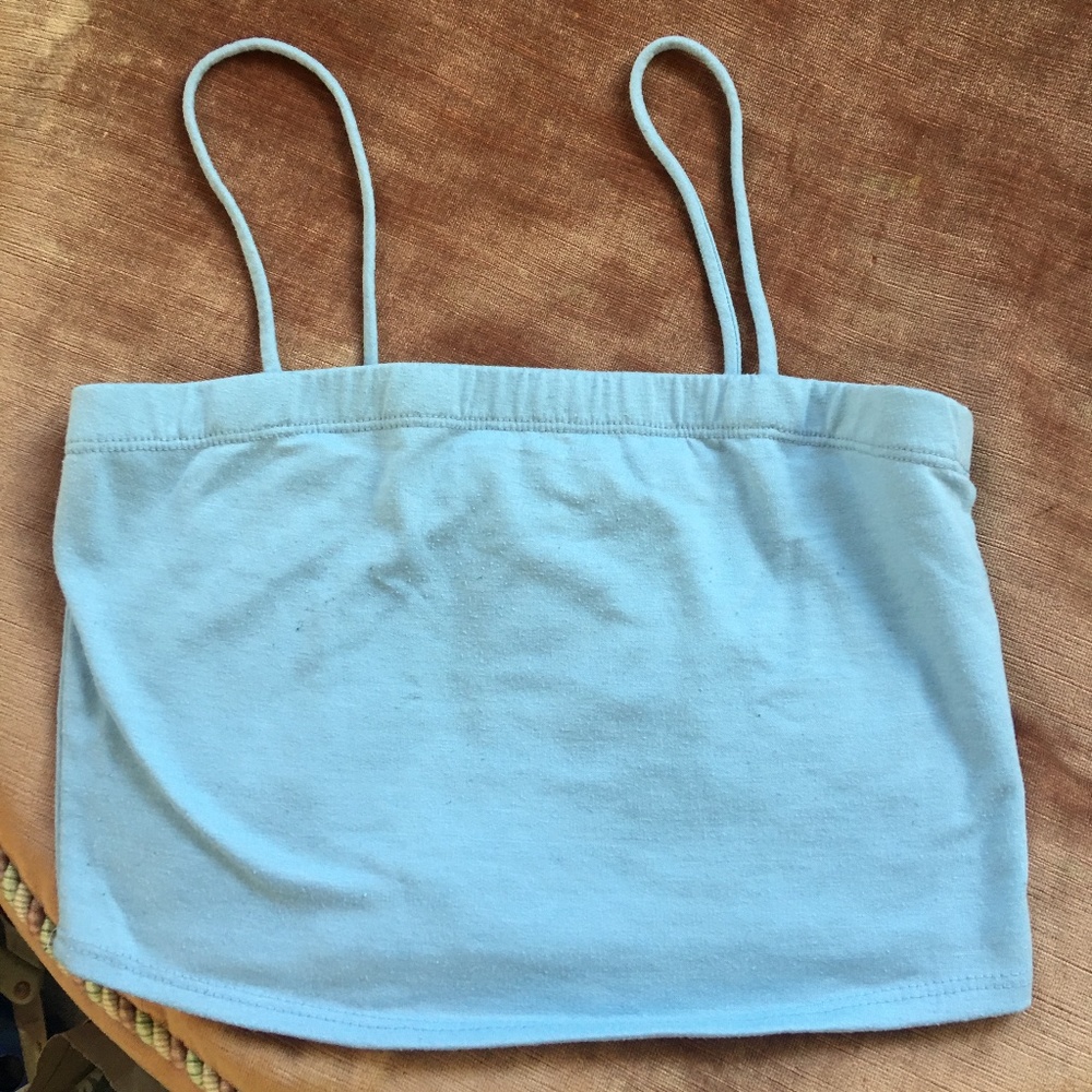 Pacsun Basics Baby blue Crop top